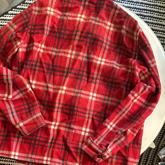 Vintage Wool Buffalo Check Red Black Plaid Men's Button Front Jacket - Picture 2 of 9